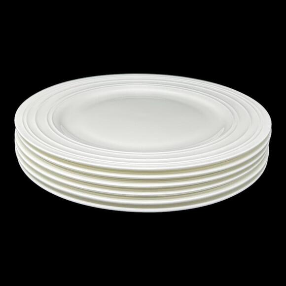 Mikasa Swirl White Bone China Set Of 6 Round Dinner Plates 11 1/4" - Picture 8 of 11